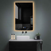 LED Spiegel Vertikal | Touch-Schalter | Anti-Beschlag-Funktion | Warmweißes Licht - Reyze Seria Ambient Model 1